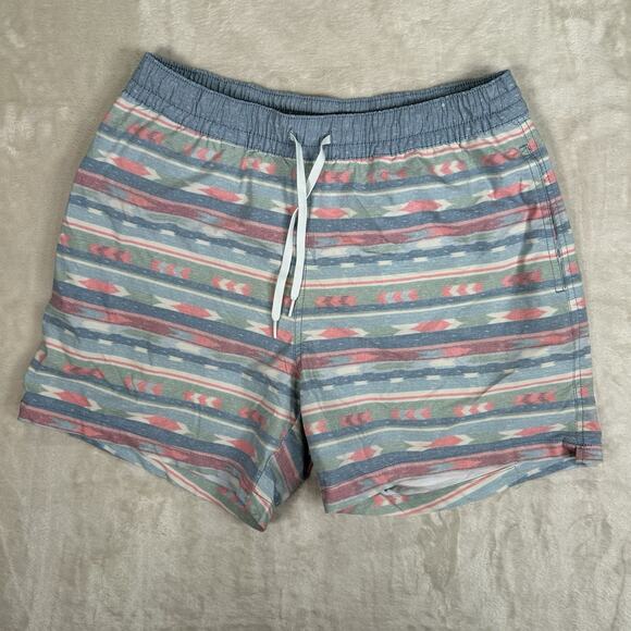 Chubbies Swim Trunks Shorts Blue Pink Aztec Mesh Liner 5.5” Men’s Size Large - Picture 1 of 9